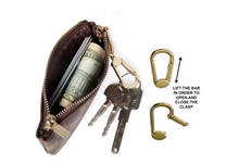 Load image into Gallery viewer, Luxury Zip Key Chain Pouch
