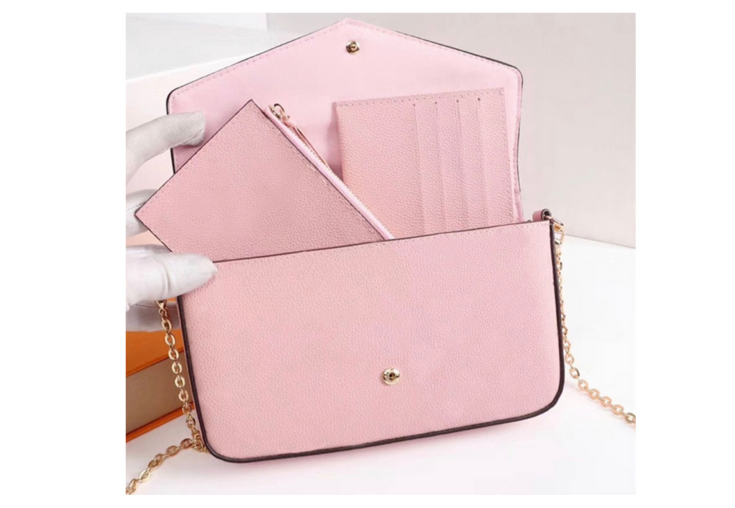 Luxury Pink LV Inspired POCHETTE FELiCiE Shoulder Bags