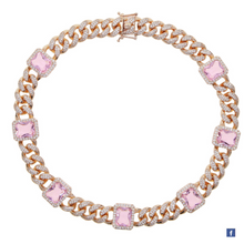 Load image into Gallery viewer, Luxury Pink Diamond Cubic Zirconia Necklace
