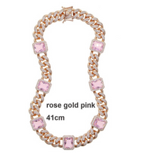 Load image into Gallery viewer, Luxury Pink Diamond Cubic Zirconia Necklace
