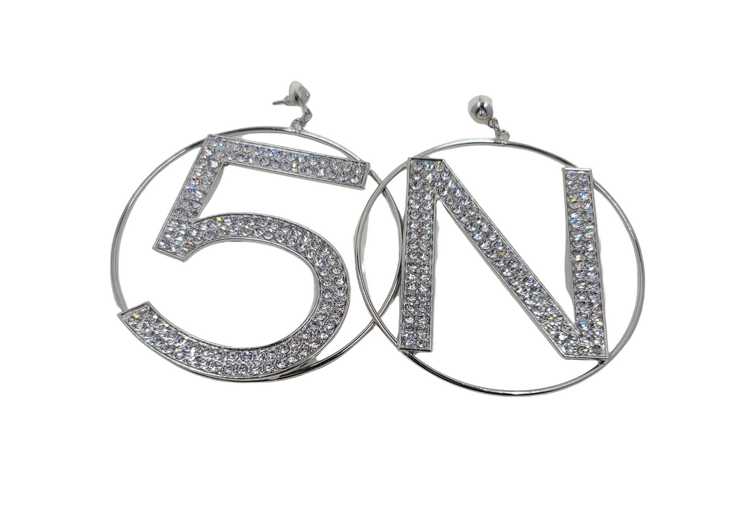 Rhinestone N5 Earrings