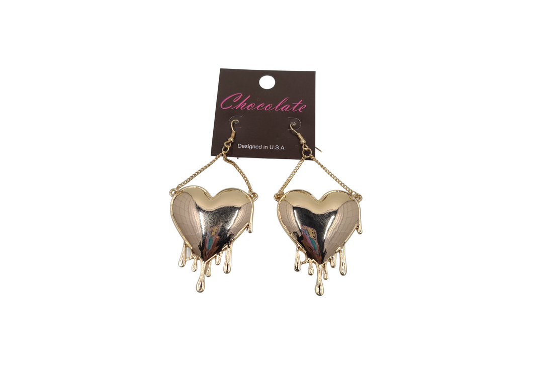 Dripping Heart Earrings