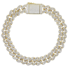 Load image into Gallery viewer, 20mm Baguette Prong Cuban Link Necklace
