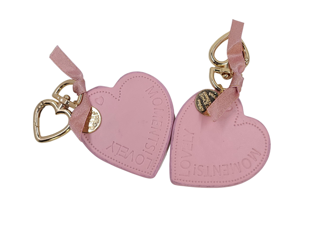 Pink Heart Key Chain Bracelet