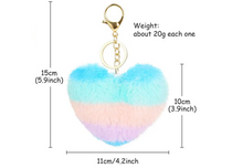 Load image into Gallery viewer, Heart Fur Key Chain
