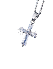 Load image into Gallery viewer, Crystal Cross Pendant Necklace
