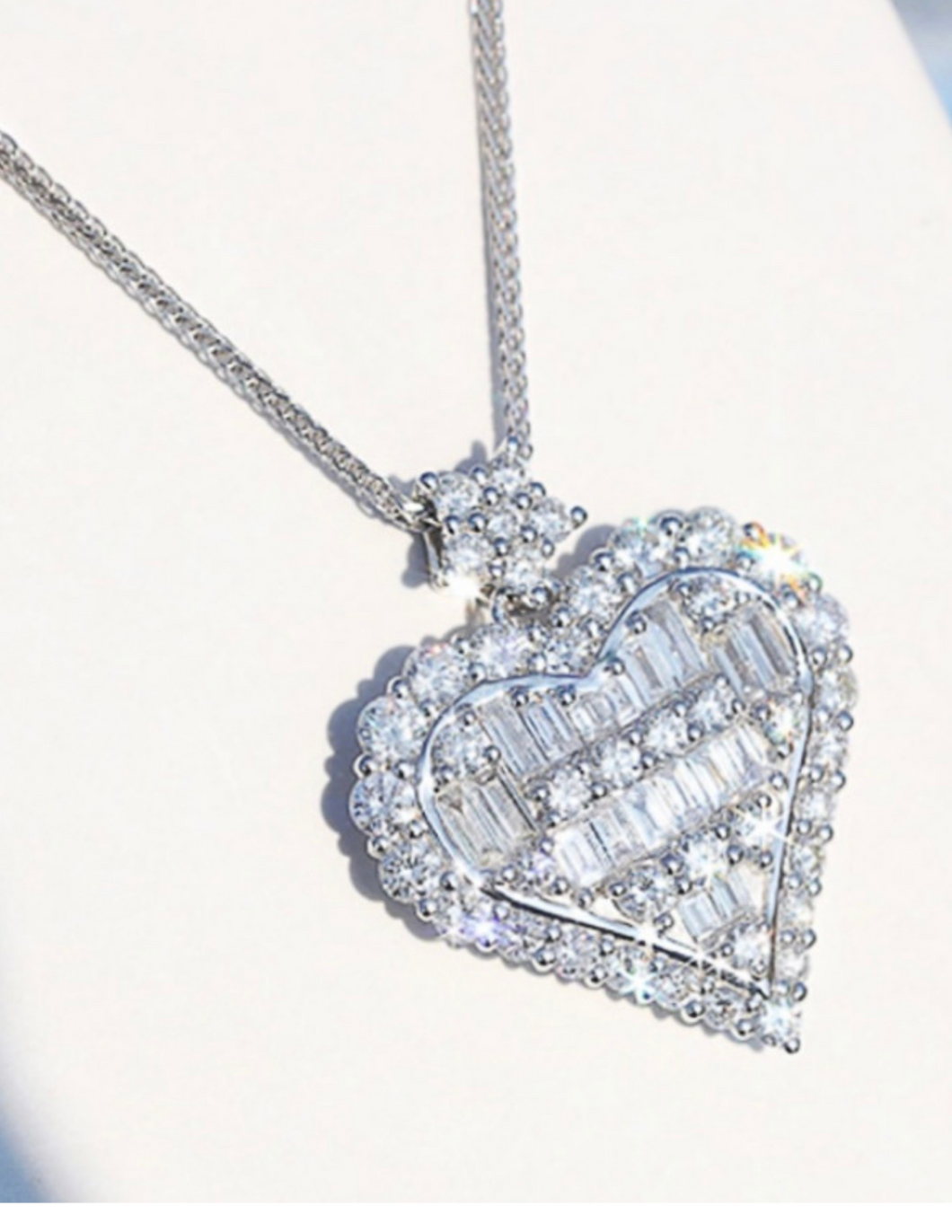 LUXE Heart Cubic Zirconia Necklace